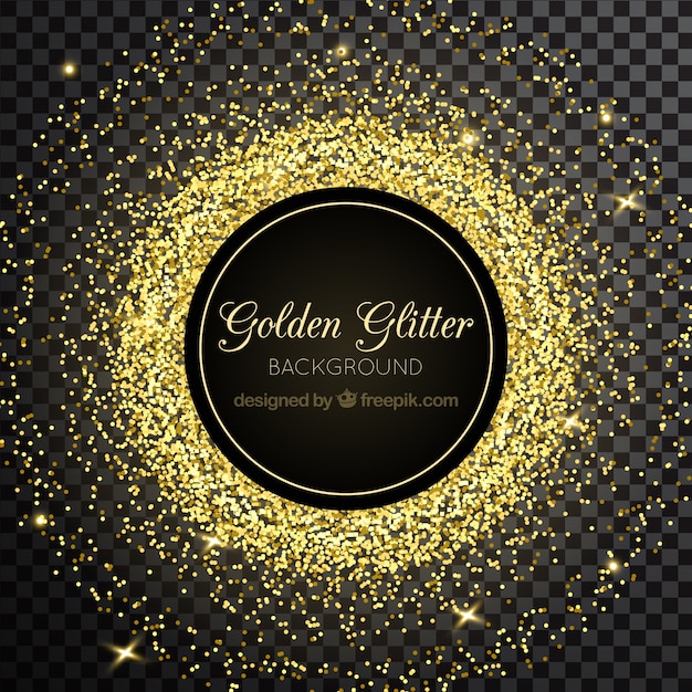 Transparante gouden glitter achtergrond