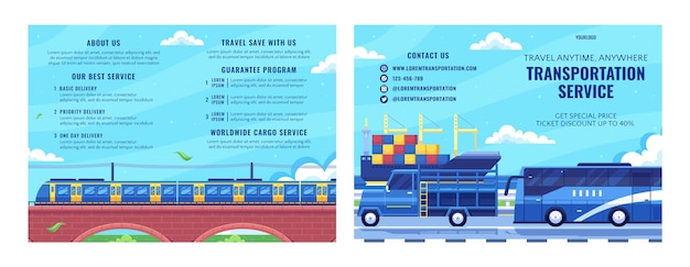 Transportconcept brochure sjabloon