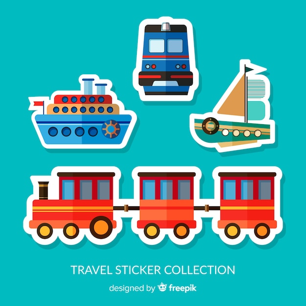 Gratis vector transports stickerverzameling