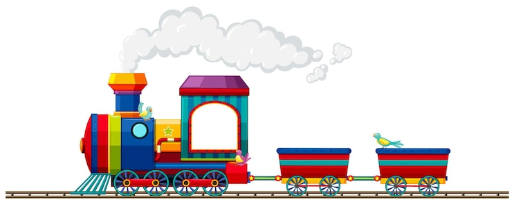 Gratis Vector trein rijden op het spoor