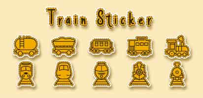 Gratis vector trein spoorvervoer mijn sticker