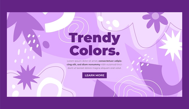 Trendy pastelkleurige banner