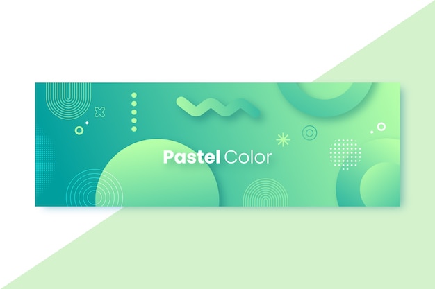 Trendy pastelkleurige banner