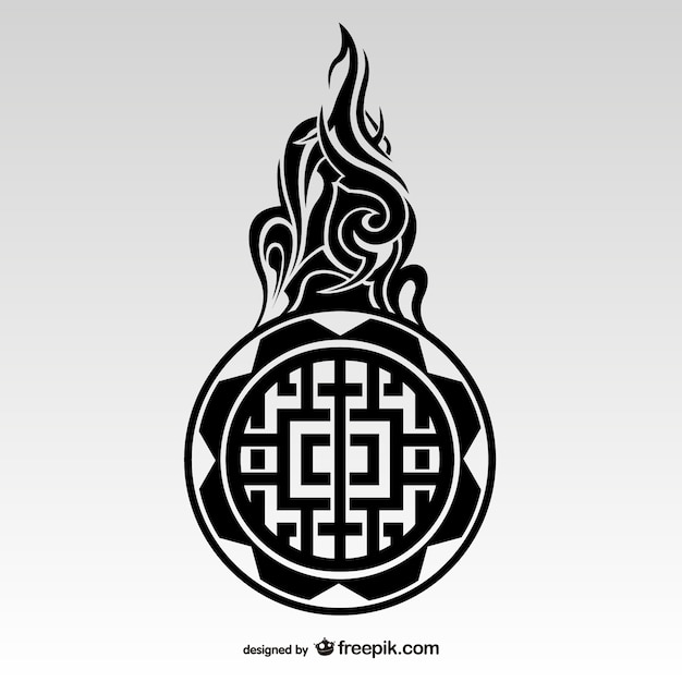 Gratis vector tribal tattoo maori stijl