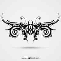 Gratis vector tribal vlinder vector tattoo