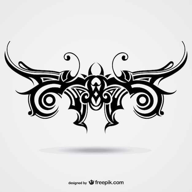 Tribal vlinder vector tattoo