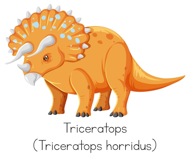 Gratis vector triceratops in oranje kleur