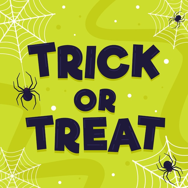 Trick or treat - belettering concept