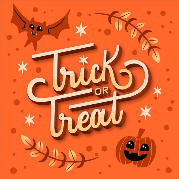 Trick or treat - belettering