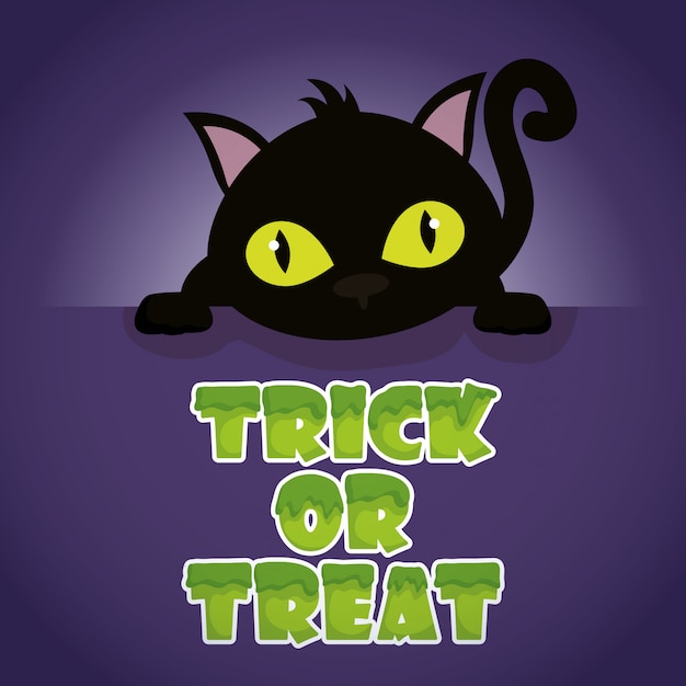 Gratis vector trick or treat, gelukkig halloween
