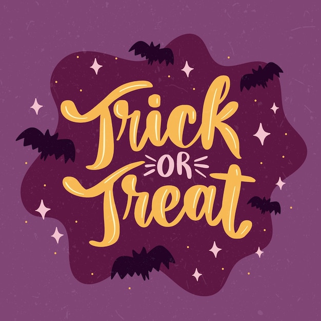 Gratis vector trick or treat-letters