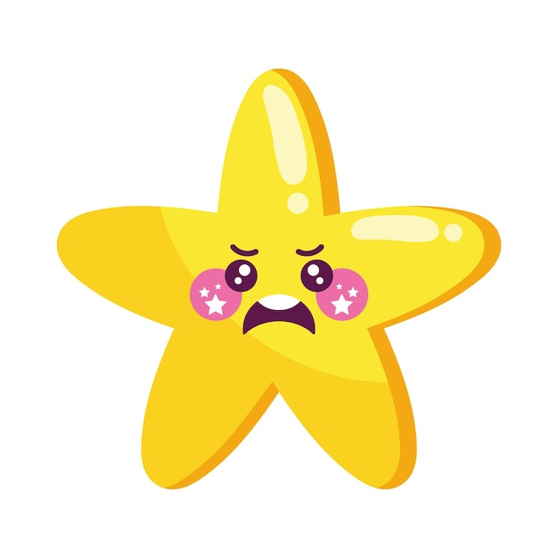 Trieste emoji-ster kawaii