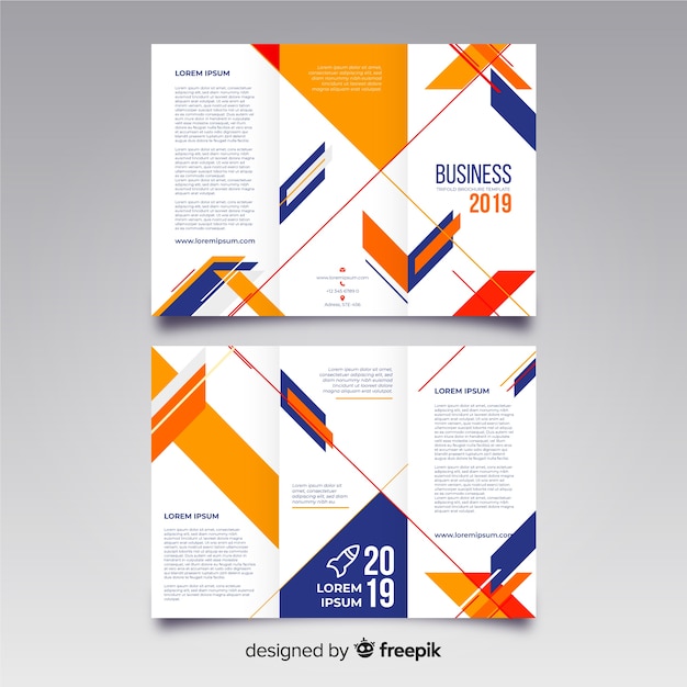 Trifold zakelijke brochure sjabloon