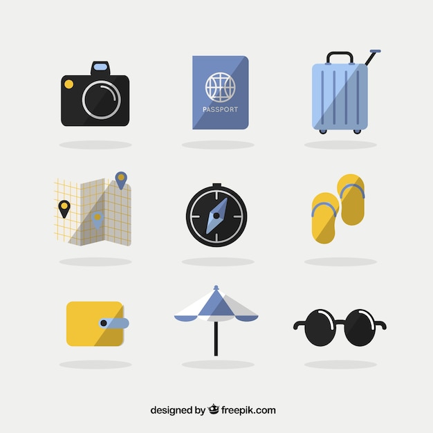 Gratis vector trip elementen collectie