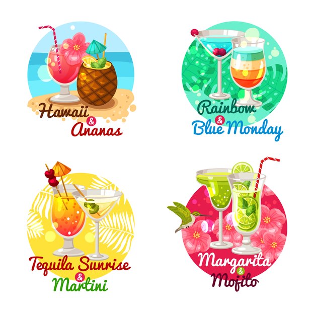 Tropical Cocktails Flat