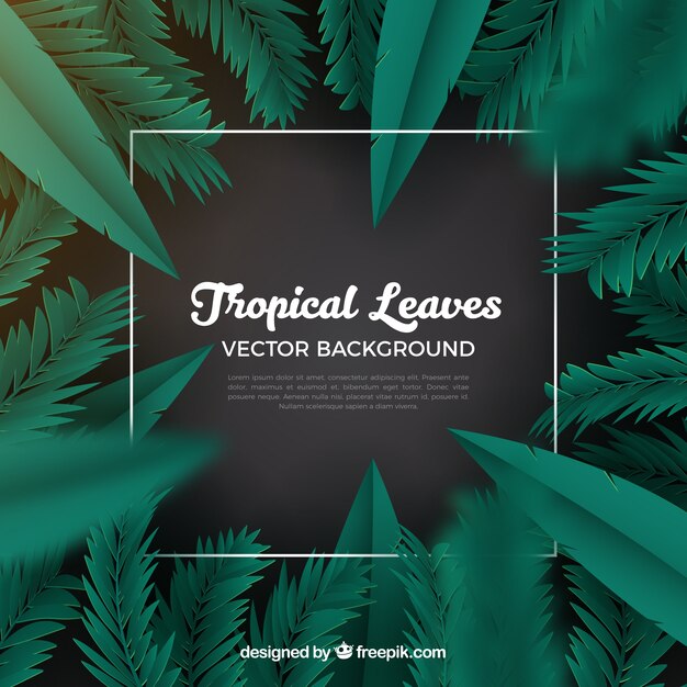 Tropische achtergrond met realistische planten