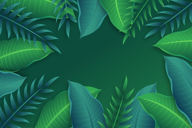 Tropische bladeren behang concept
