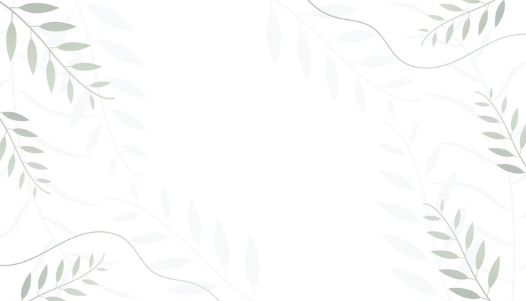 Gratis Vector tropische en verse groene bladeren op een wit bannerontwerp