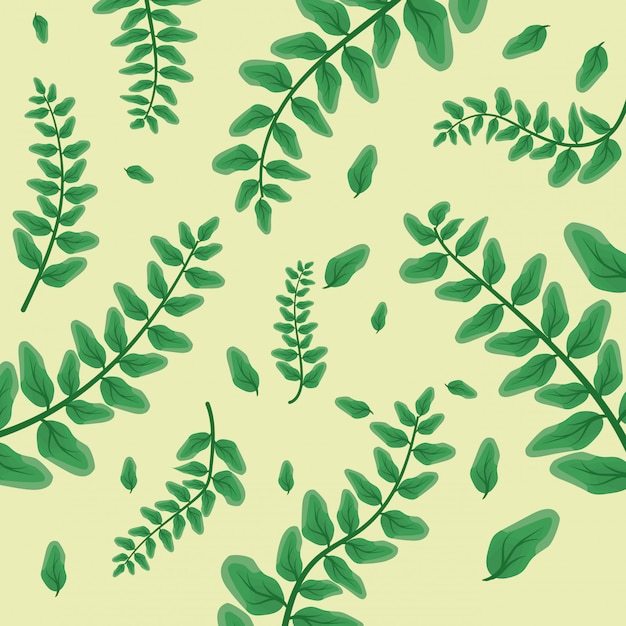Tropische groene bladeren op wit