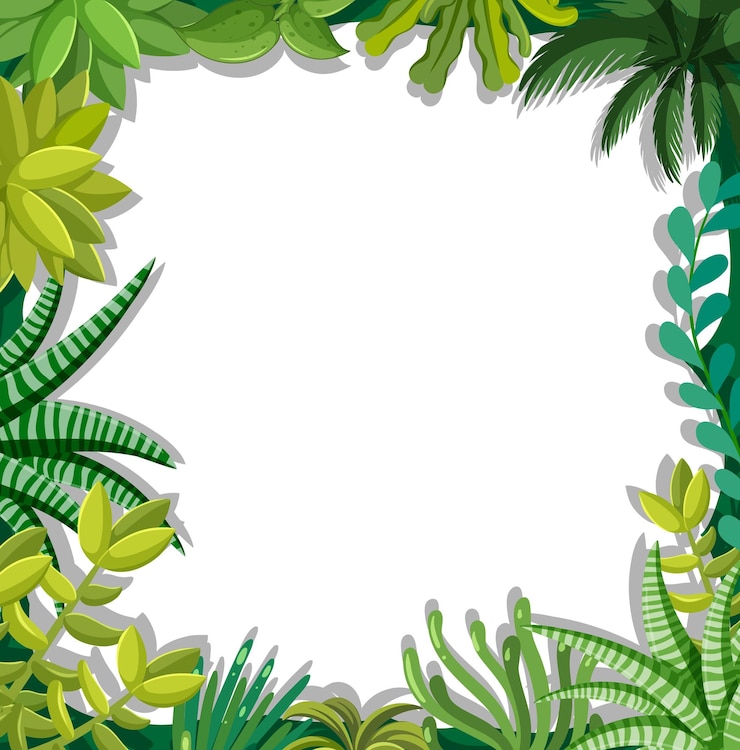 Gratis Vector tropische jungle frame illustratie