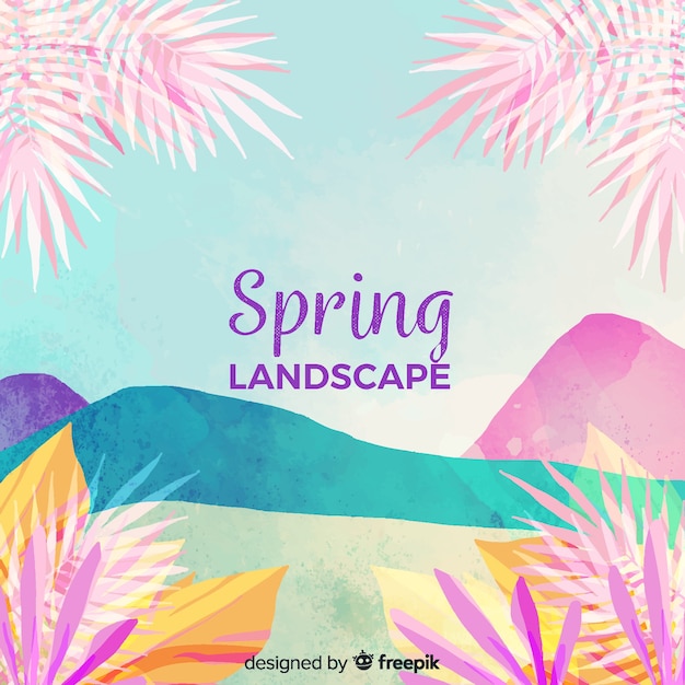 Tropische kleuren lente achtergrond