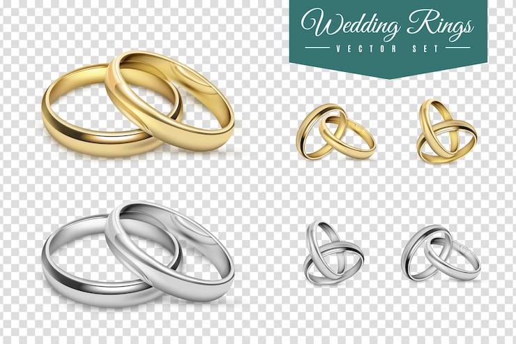 Gratis Vector trouwringen instellen