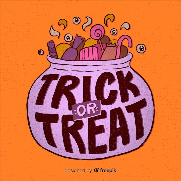 Gratis vector truc of belettering van halloween