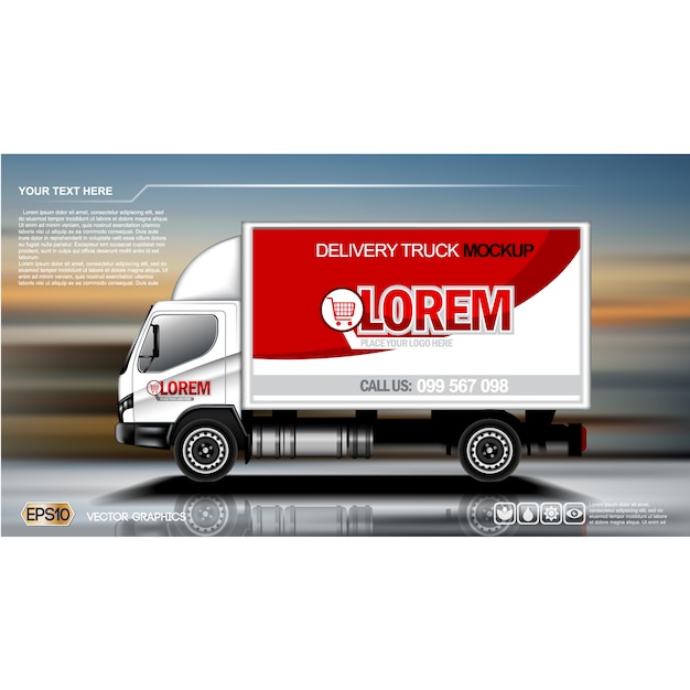 Truck achtergrond ontwerp