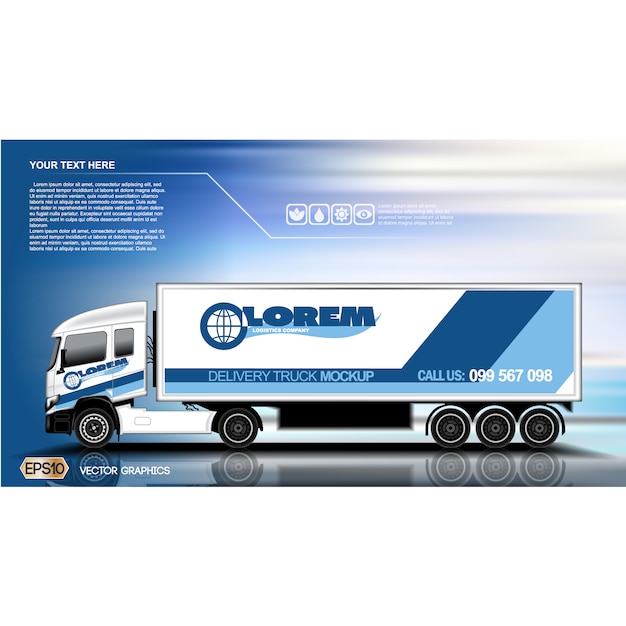 Truck achtergrond ontwerp