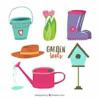 Gratis vector tuingereedschap leuk design