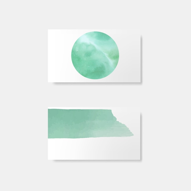 Turquoise aquarel stijl kaart vector