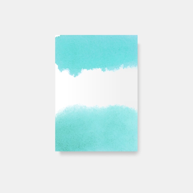 Turquoise aquarel stijl poster vector