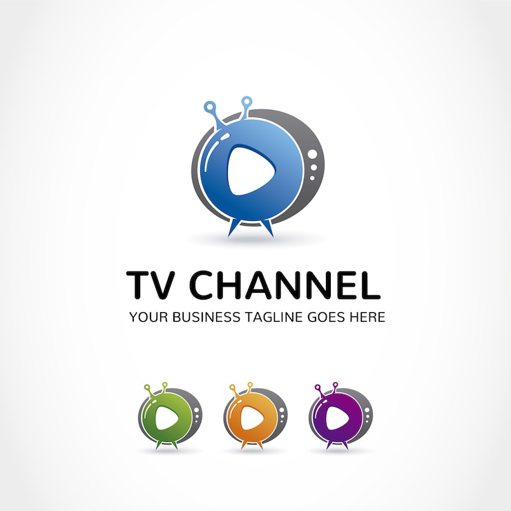 Gratis Vector tv-logo ontwerp