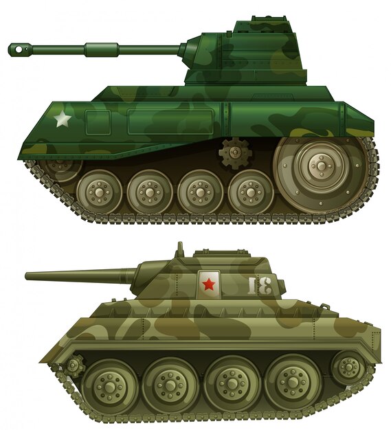 Twee gepantserde tanks