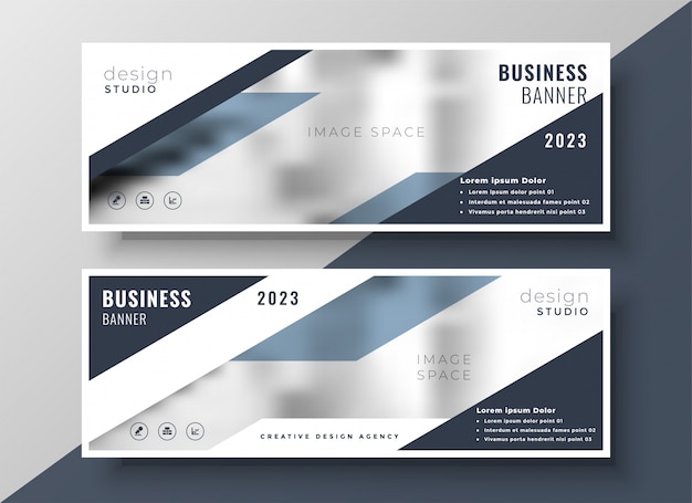 Gratis vector twee zakelijke professionele banners ontwerp