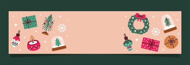 Twitch banner sjabloon voor de kerstmarkt