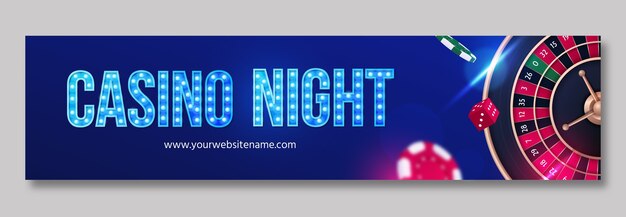 Twitch-bannersjabloon voor casino en gokken