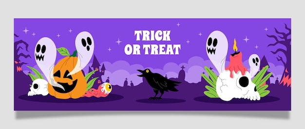 Twitter-header voor halloween-feest