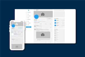 Gratis vector twitter-interface concept