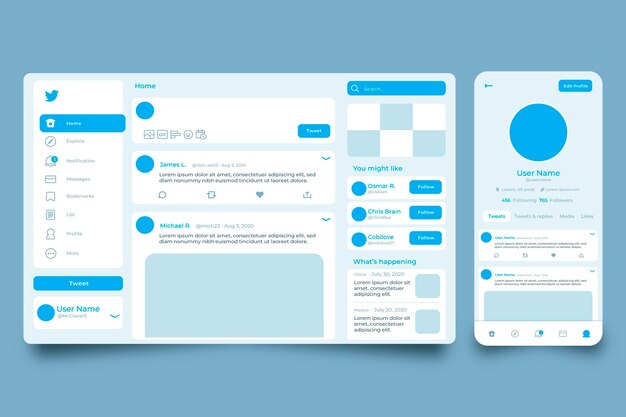 Twitter-interface concept