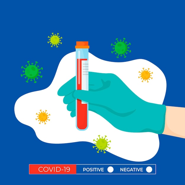 Gratis vector type coronavirus-test