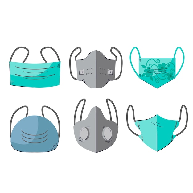 Gratis vector type gezichtsmaskers concept