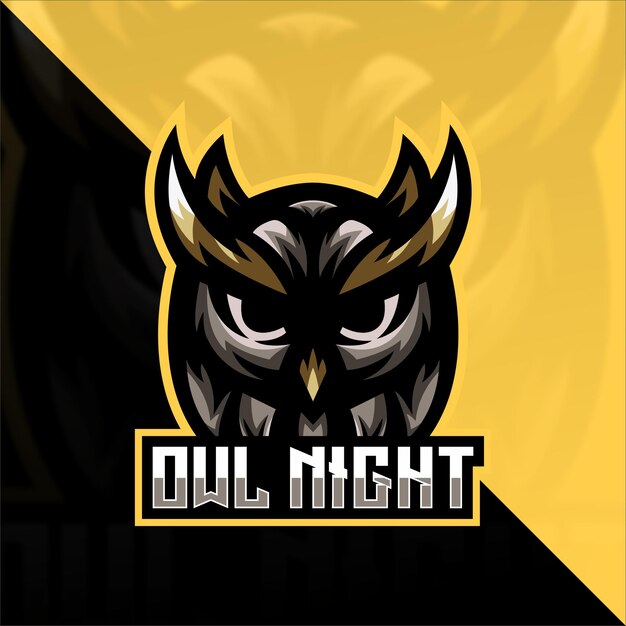 uil mascotte esport ontwerp logo