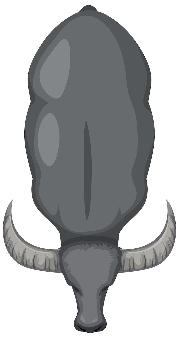 Gratis Vector uit de bovenkant van een waterbuffel