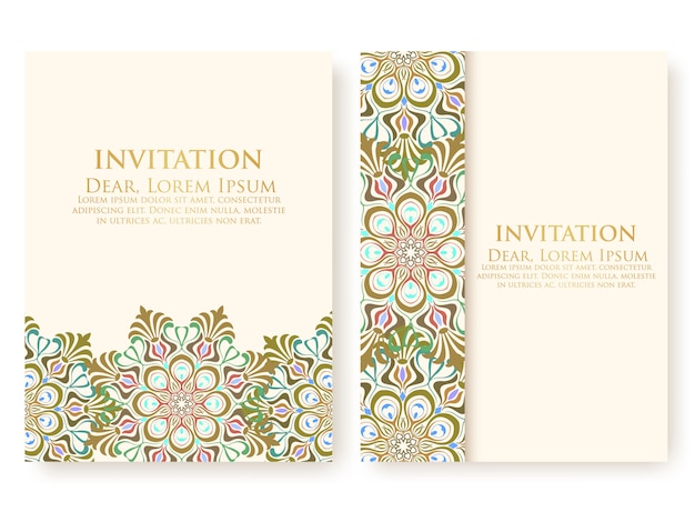 uitnodigingssjabloon met abstracte ornamenten