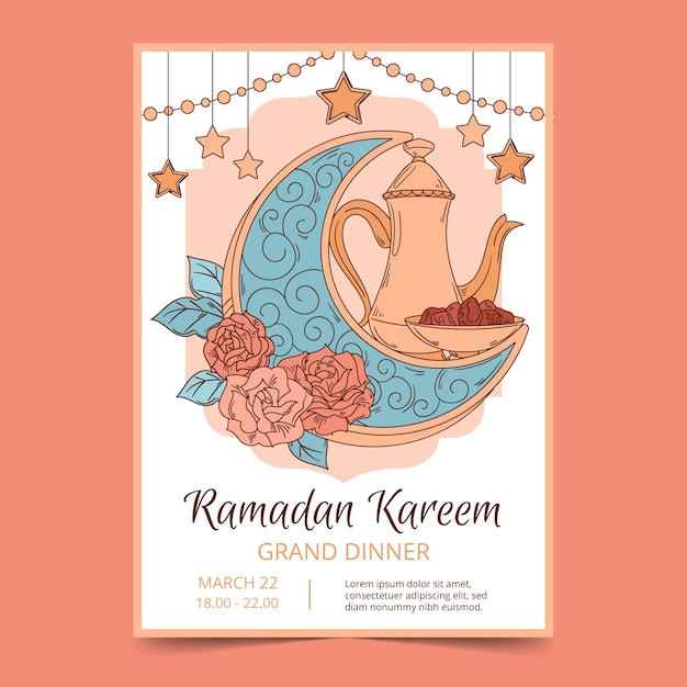 Uitnodigingssjabloon voor islamitische ramadan-viering