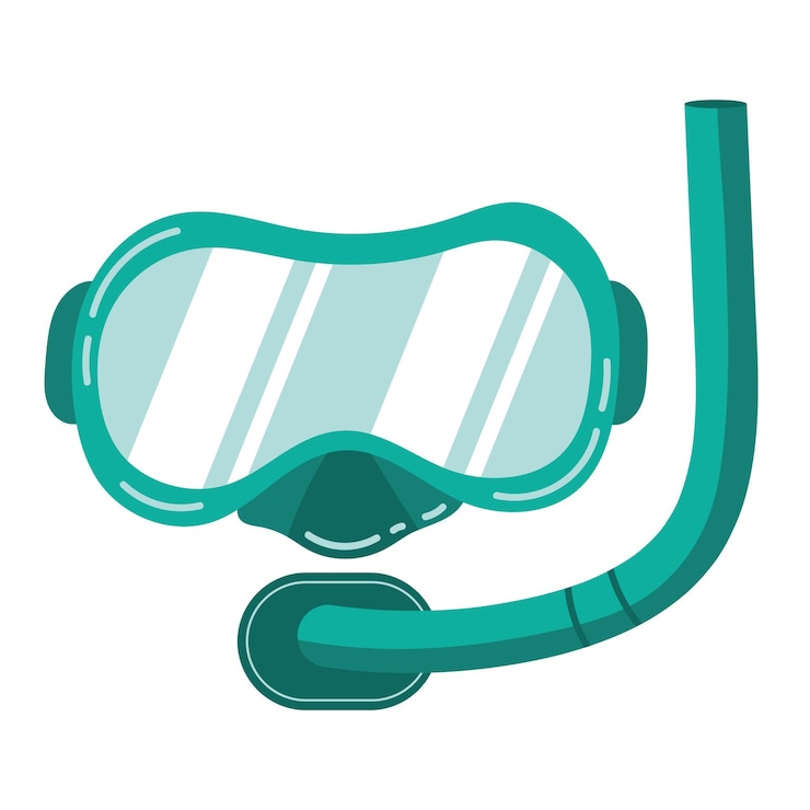 Gratis Vector uitrusting voor snorkelmaskers