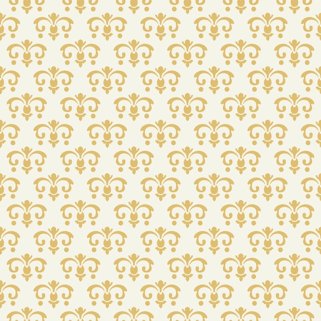 Uitstekend naadloos patroon met gouden ornament. Ontwerp decoratief, decor achtergrond, vector illustratie