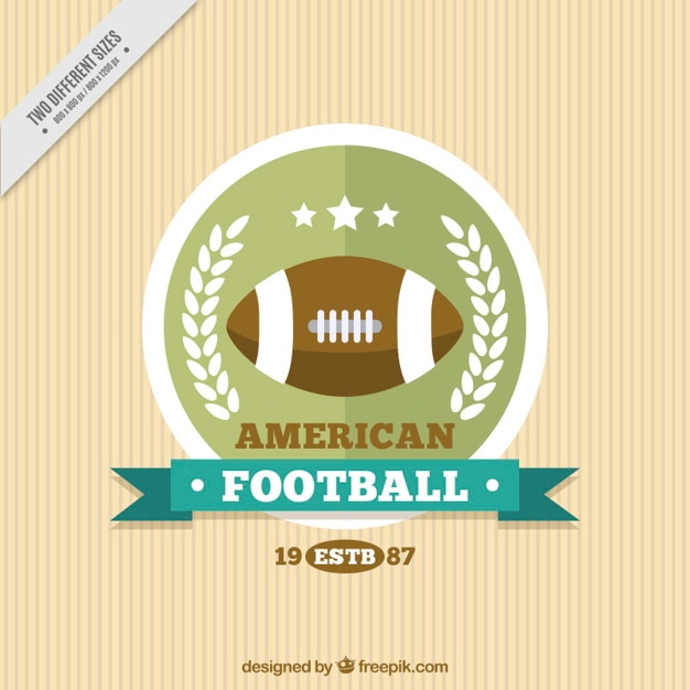 Gratis vector uitstekende achtergrond met american football kenteken