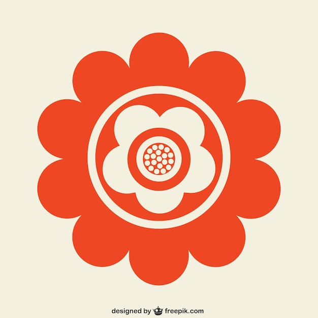 Gratis vector uitstekende bloem